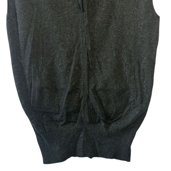 ROBBI & NIKKI Cashmere Wool Blend Tunic Sweater hoodie sleeveless Gray size M - Picture 4 of 9